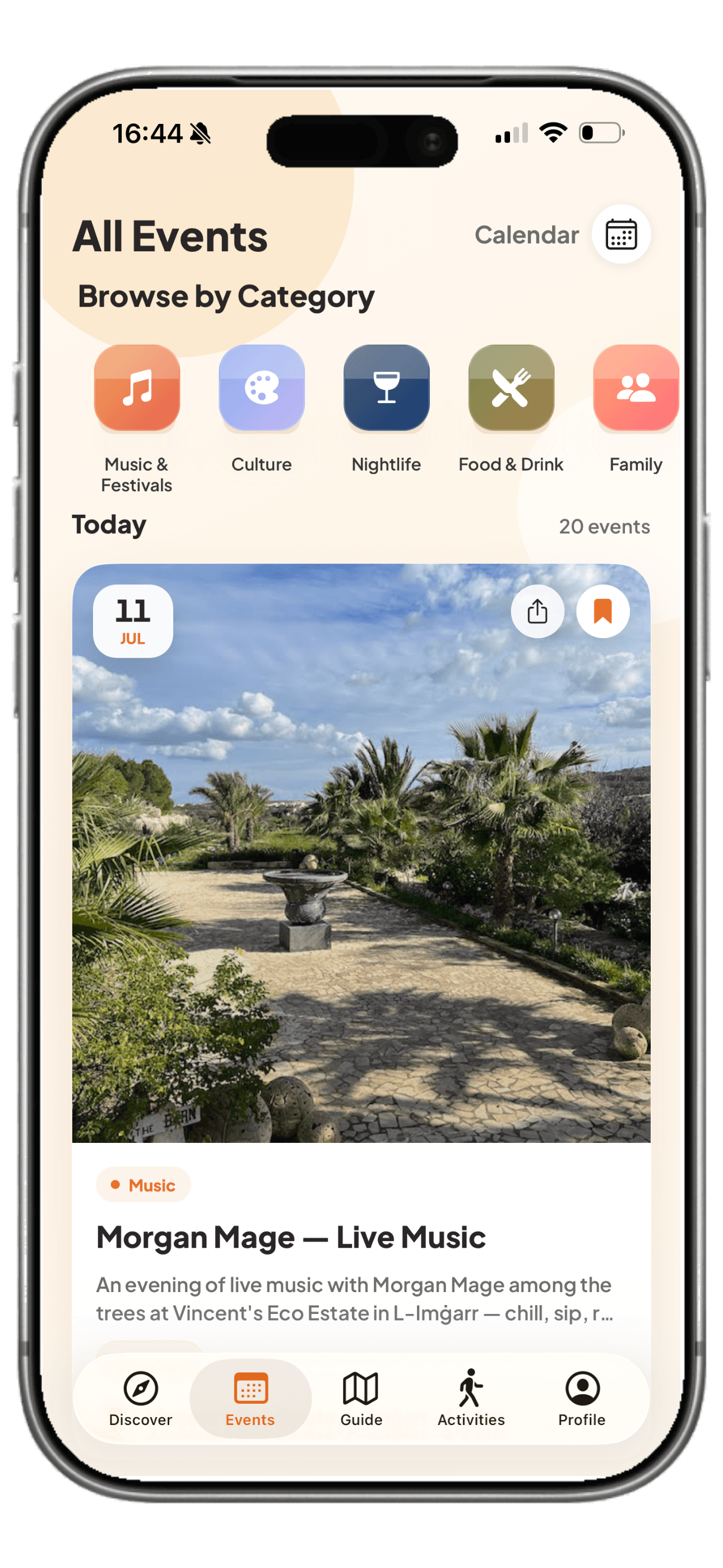 What’s on in the Festa app
