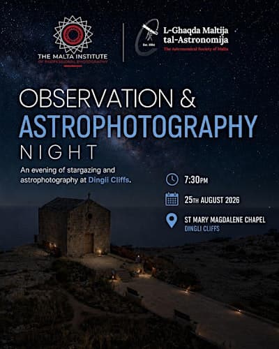 MIPP and The Astronomical Society of Malta Astrophotography Night
