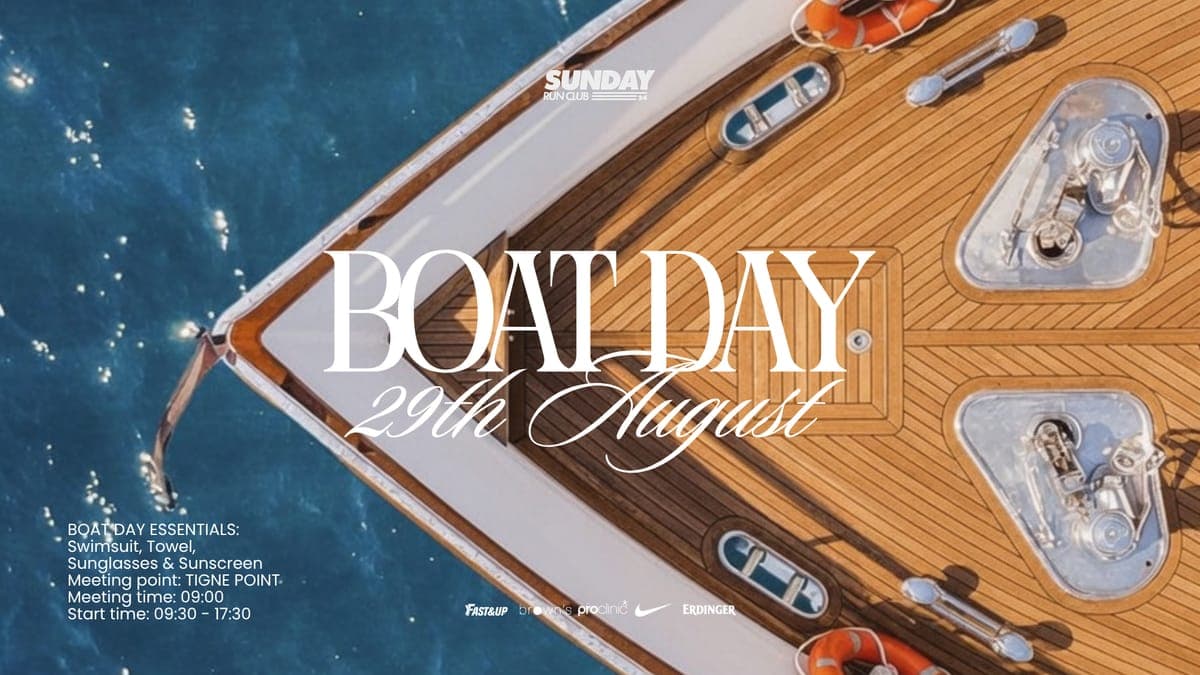 Sunday Run Club Boat Day