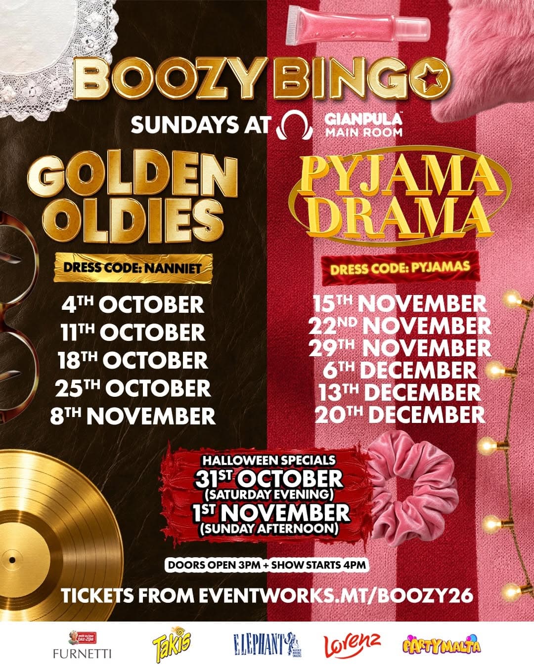 Boozy Bingo presents Golden Oldies