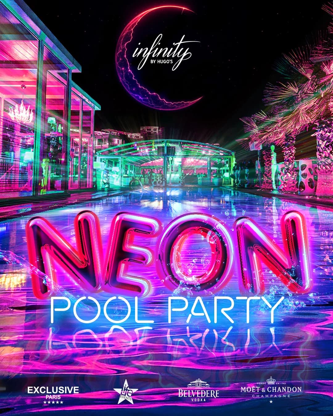 Neon Pool Party at Infinity