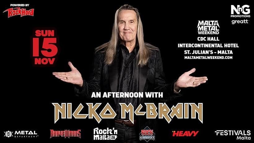 An Afternoon With Nicko McBrain - as part of Malta Metal Weekend 2026