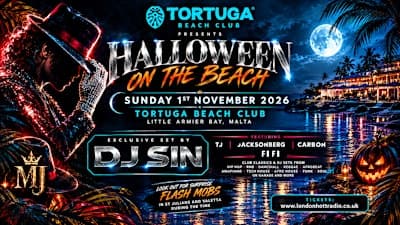 VIP Halloween Bech Party at Tortuga with DJ SIN (MJ Thriller Weekend)