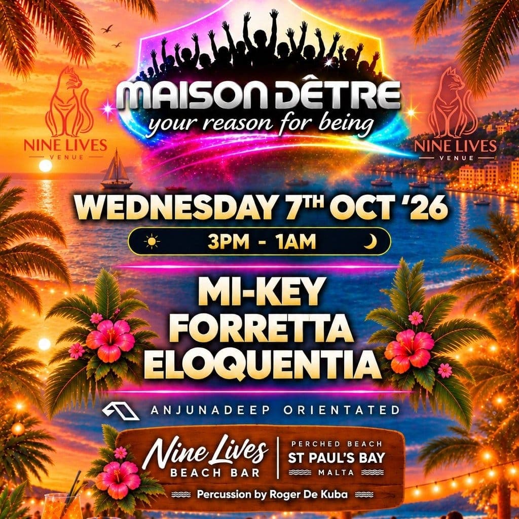 Maison D'etre Malta Anjunadeep 7th Oct Pre Party #1