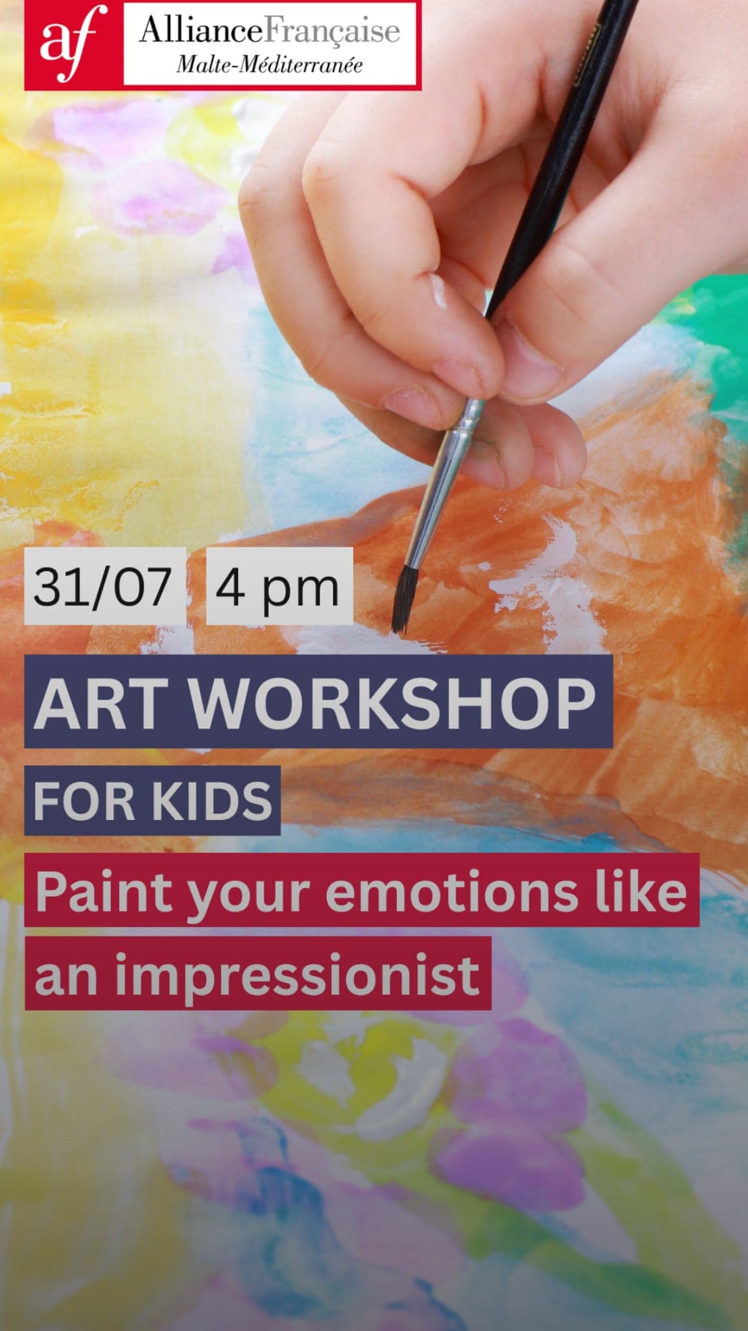 Art workshop for kids: Paint your emotions like an impressionist