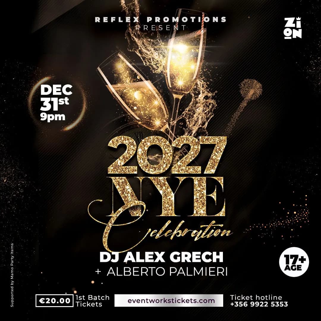 Zion NYE Party with DJ Alex Grech