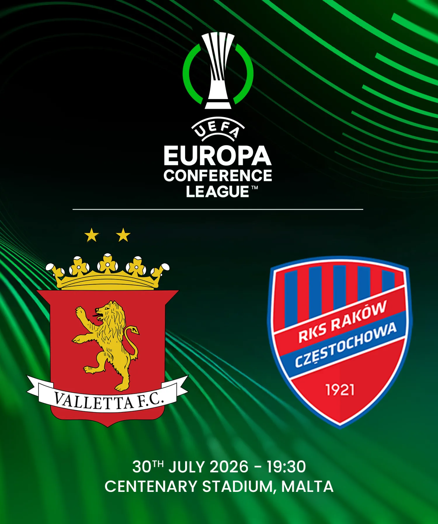 Valletta FC - Raków Częstochowa - UEFA Conference League 2026/2027