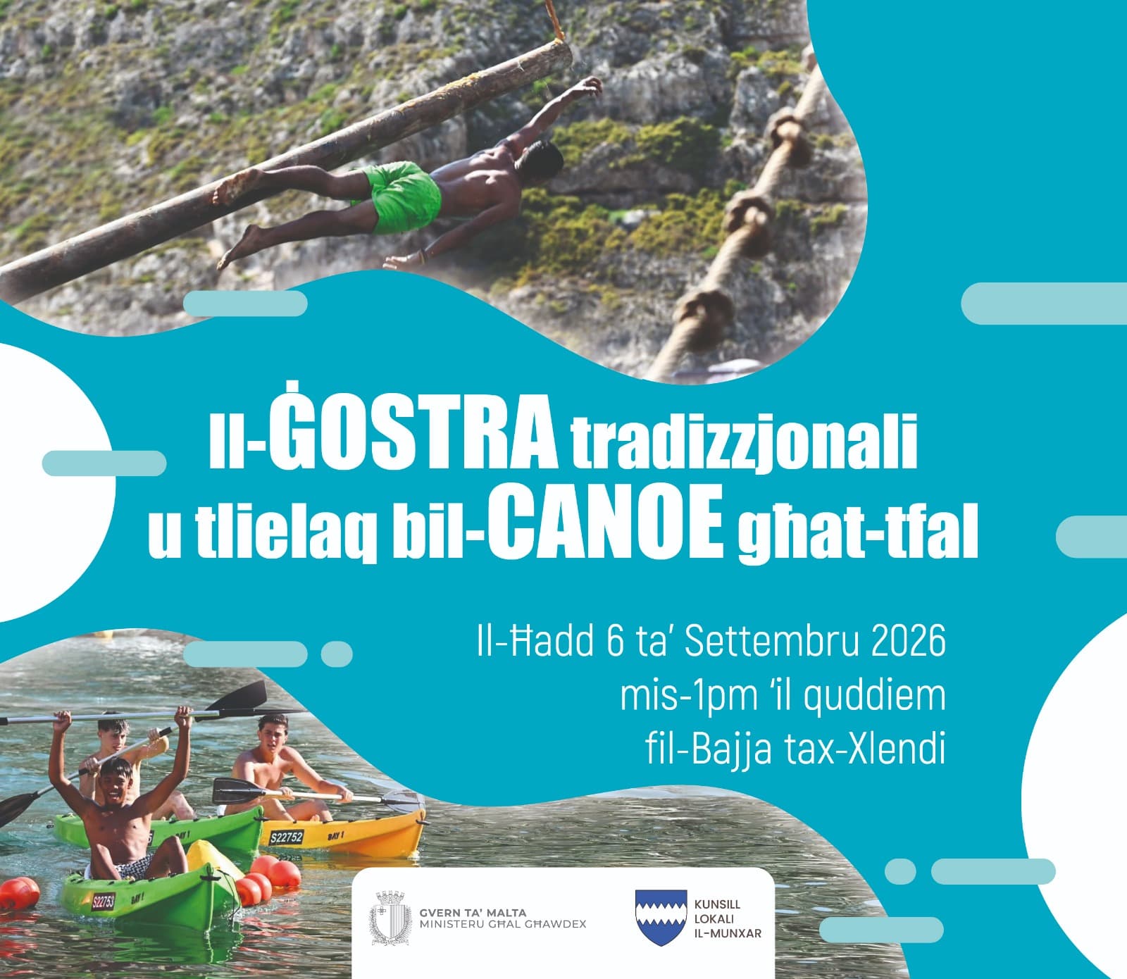 Il-Ġostra Tradizzjonali u Tlielaq bil-Canoe għat-Tfal