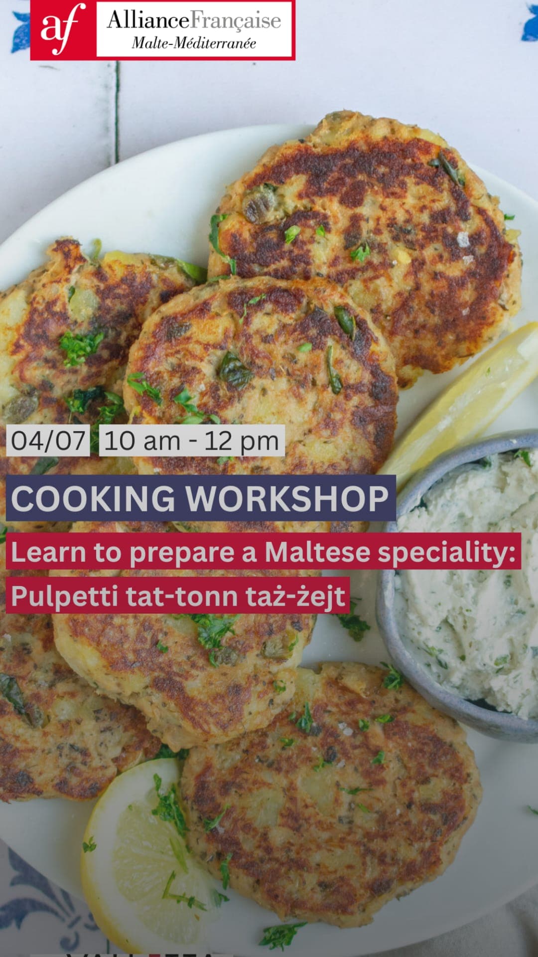 Cooking workshop: Learn to prepare a Maltese speciality: pulpetti tat-tonn taż-żejt