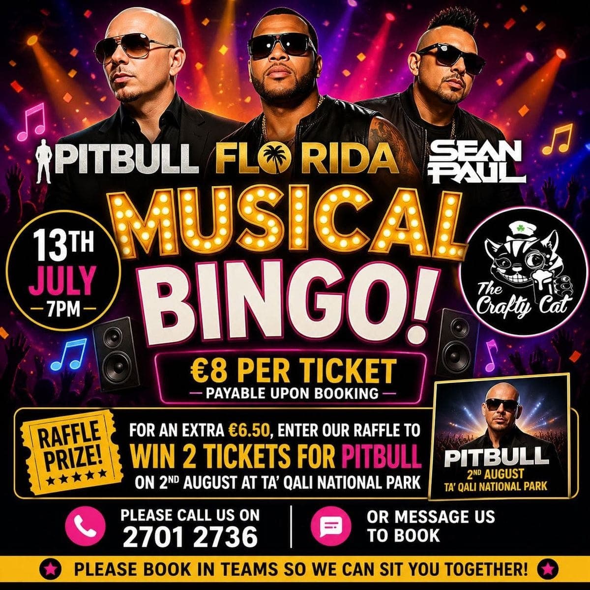 Pitbull, Flo Rida and Sean Paul Musical Bingo
