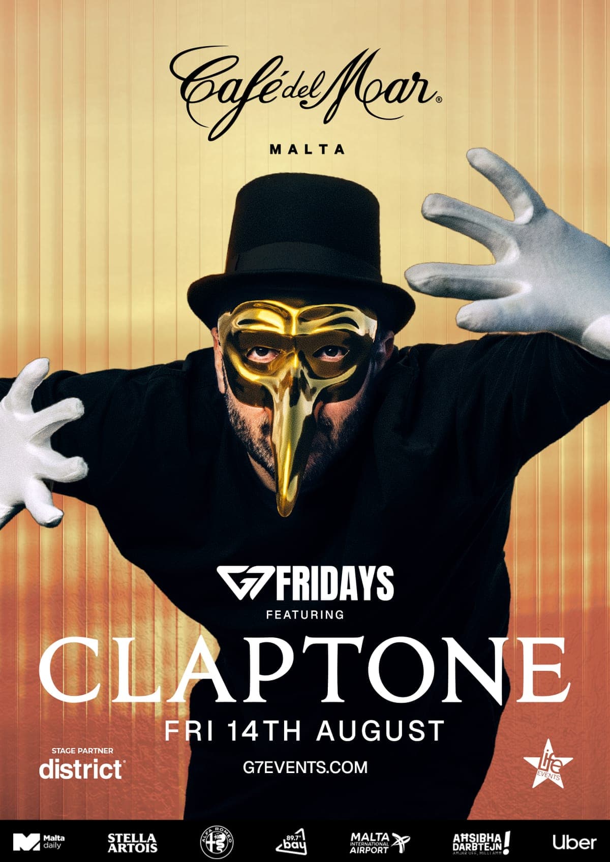 G7 Events & District Presents: Claptone at Café del Mar